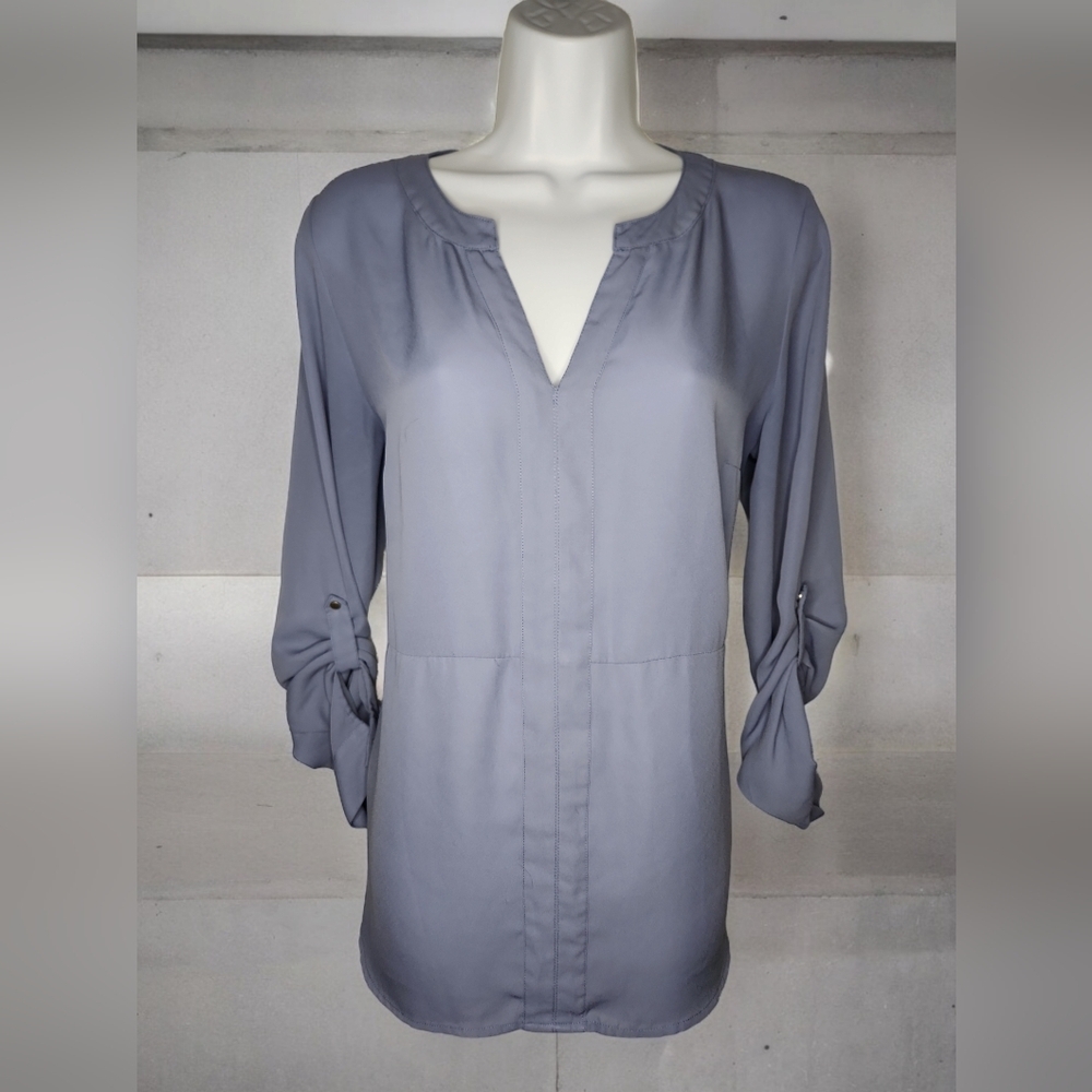 French Blue Slinky Top - Picture 1 of 3